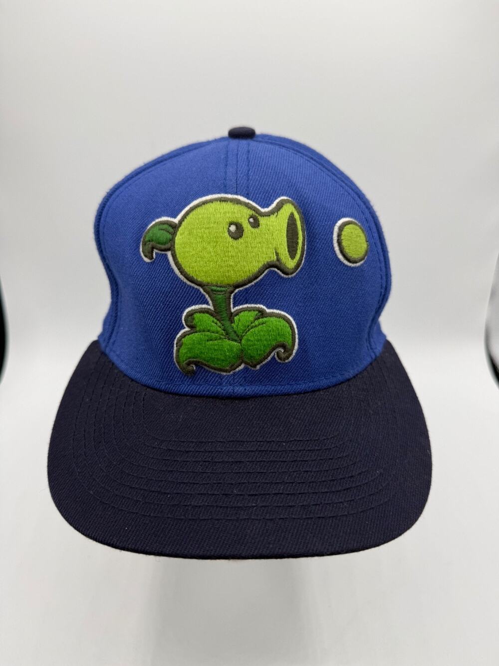 Popcap Plants Vs Zombies Peashooter Blue Snapback Hat 2012 OSFA